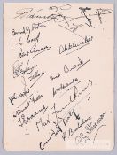 Golf Open Championship 1946 album page signed by five former British Open winners and other