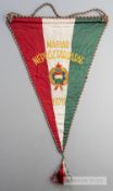 Official pennant for England's final match conducted at U-23 international level v Hungary, at Old