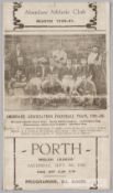 Aberdare Athletic v Porth Athletic Southern League (Welsh Section) programme 4th September 1920,