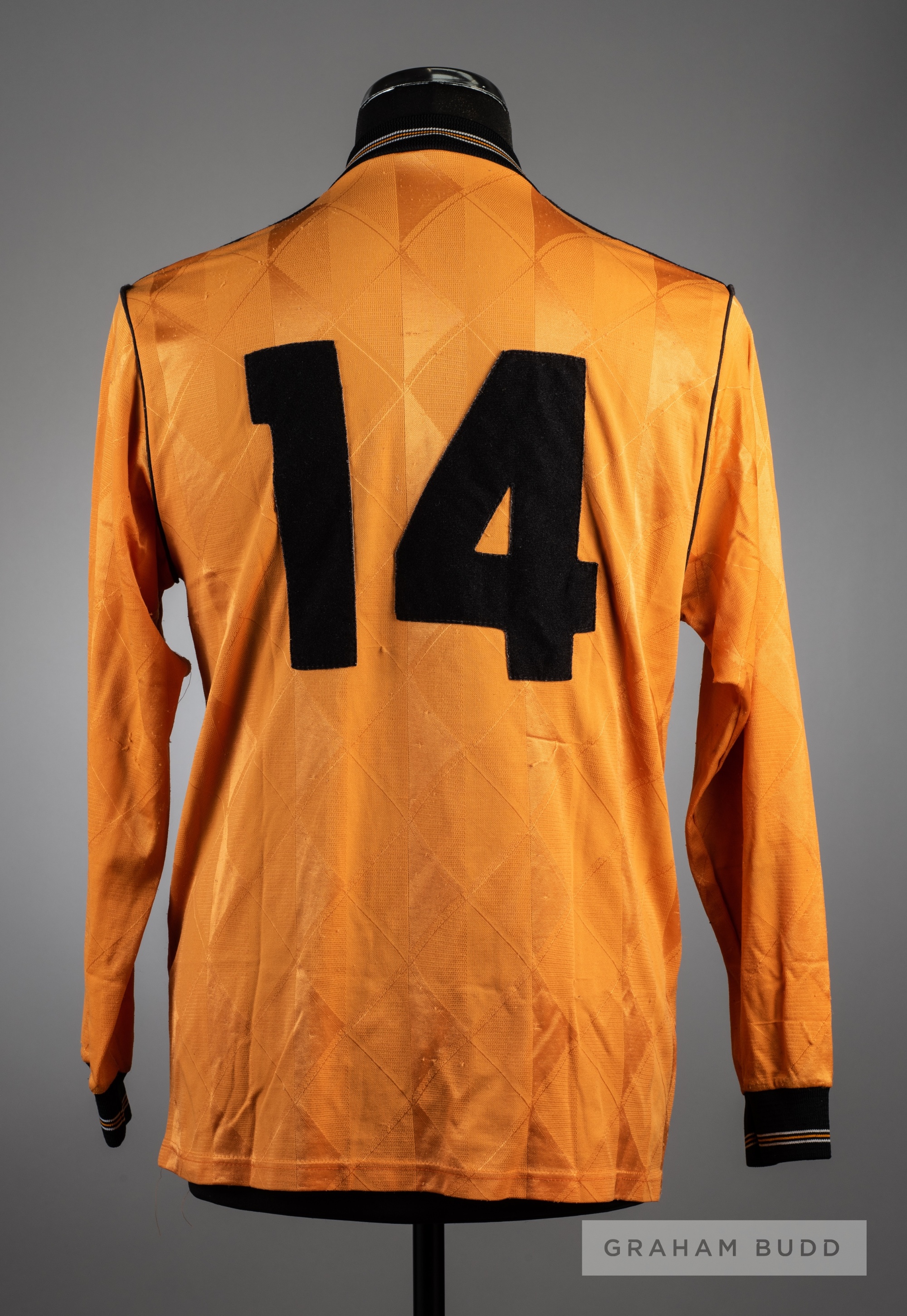 Amber Newport County AFC No.14 substitute's jersey from the club's reformation season in 1989-90, by - Image 2 of 2