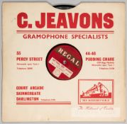 Gramophone record featuring the Arsenal V Newcastle United 1932 F.A. Cup Final, 78 r.p.m., issued by