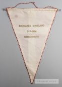 Official pennant presented by the Denmark F.A. to the Football Association on the occasion of the