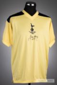 Glenn Hoddle signed yellow Tottenham Hotspur official retro 1982 FA Cup final jersey v Queens Park