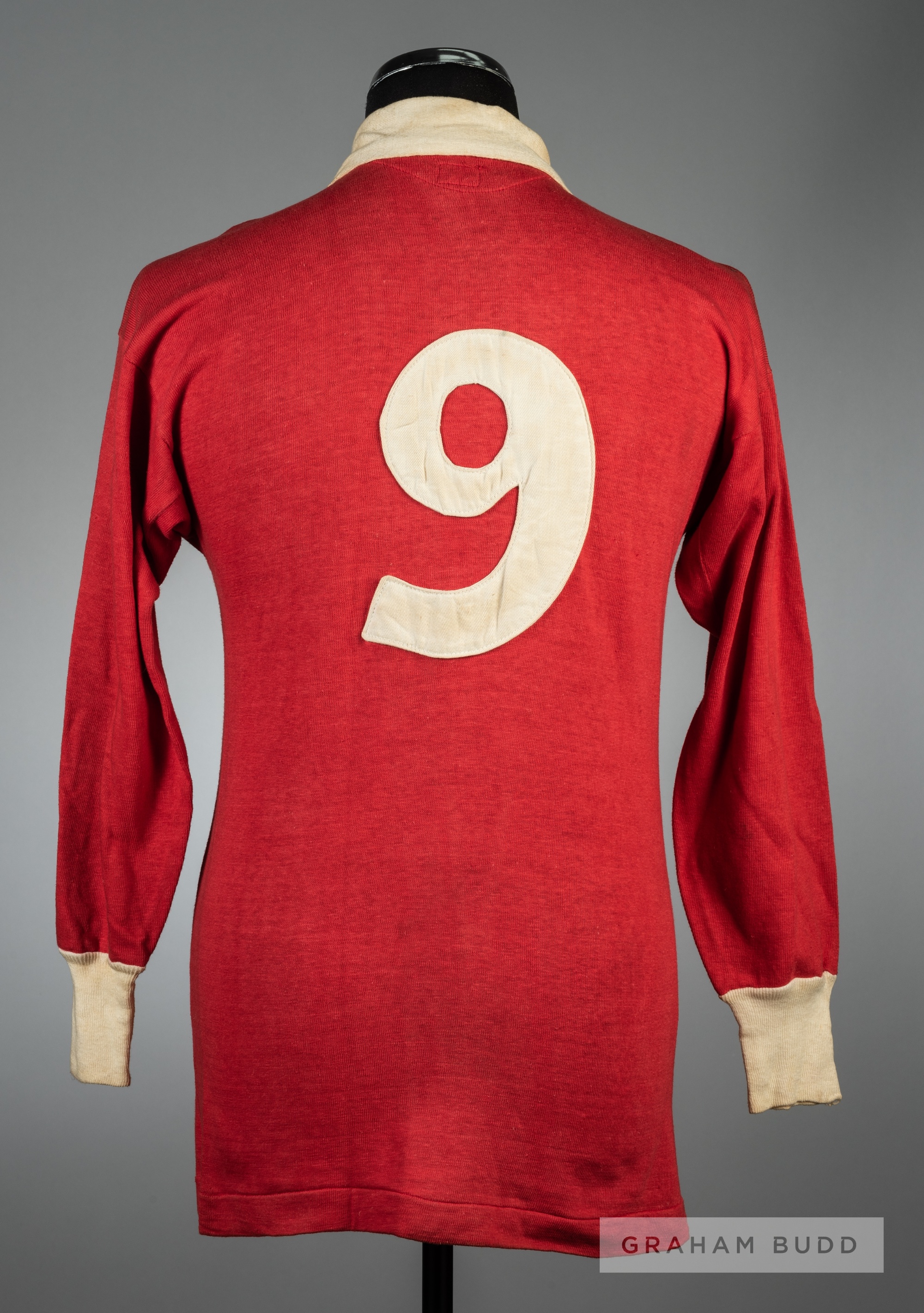 Trevor Ford red Wales No.9 jersey worn in the 1951 Festival of Britain International football - Image 2 of 2