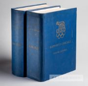 1960 Rome Olympic Games Official Report, two vols. 893 and 1049 pages, in Italian language, many