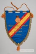 Official Spanish F.A. pennant presented to the Football Association on the occasion of the Youth