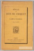 A very rare edition of possibly the first French paperback booklet published on lawn Tennis,