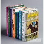 Nine Lester Piggott signed horse racing books,  including Lester the official biography by Dick