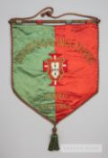 Official pennant presented by the Portugal F.A. to the Football Association on the occasion of the