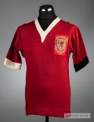 Mel Charles red Wales U-23 No.5 jersey worn in the match v England at Wrexham 23rd April 1958, by