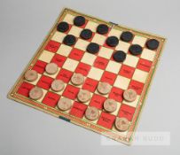 Cup Tie, The Great Association Football Game board game, circa 1910, with red and white square