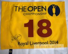 Rory McIlroy (N. IRE) signed 2014 "The Open" from Royal Liverpool GC, with COA incorporating photo