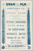 Corinthians v Newcastle United FA Cup fourth round, played at Crystal Palace on 29th January 1926,