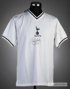 Glenn Hoddle signed white Tottenham Hotspur official retro 1981 FA Cup final jersey v Manchester