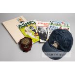 Yorkshire's cricketer Darren Gough benefit year memorabilia, 2001, comprising a navy cap DARREN