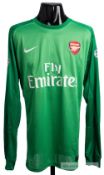 Emiliano Martinez green Arsenal No.33 Asia tour goalkeeper's jersey from the match against Indonesia