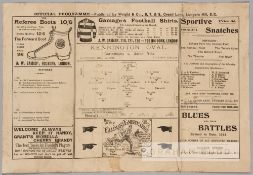 Corinthians v Aston Villa programme, played at Kennington Oval, 15th December 1894, the printed