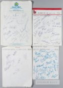 Collection of football autographs from Leeds United, Bradford City AFC, Rotherham United and York