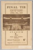 FA Cup Final programme Cardiff City v Sheffield United, played at Wembley on 25th April 1925,