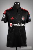 Ismail Koybasi black and red Besiktas No.3 jersey v Arsenal in the UEFA Champions League at Emirates