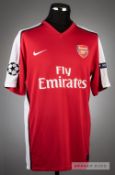 Nicklas Bendtner red and white Arsenal No.52 UEFA Champions League jersey v Celtic in the play-off