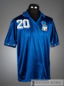 Roberto Baggio blue Italy No.20 jersey v USA, in the first U.S Cup played at Solider Field, on 6th