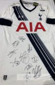 Tottenham Hotspur team signed replica jersey, season 2015-16, including signatures of Son Heung-