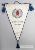 Official pennant presented by the Finland F.A. to the Football Association on the occasion of the