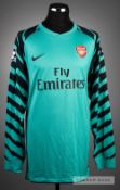 Wojciech Szczesny jade and black Arsenal No.53 third choice goalkeepers jersey, UEFA Champions