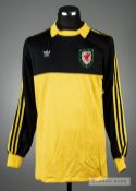 Andy Dibble yellow and black Wales U-21 No.12 substitute's jersey from the match v Netherlands U-