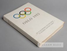 1952 Oslo Winter Olympic Games Official Report, De VI Olympiske Vinterleker, 270-page, with stiff