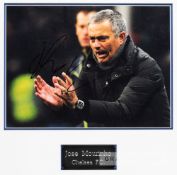 Chelsea's former manager Jose Mourinho signed colour photograph, depicted pitch side clapping his