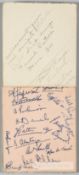 Interesting homemade autograph book, circa 1947-48 containing a collection of Olympic Games