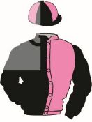 The British Horseracing Authority Sale of Racing Colours: BLACK and PINK (halved), BLACK sleeves,