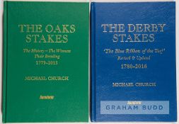 Lester Piggott and Michael Church signed The Oaks Stakes and The Derby Stakes by Michael Church, The