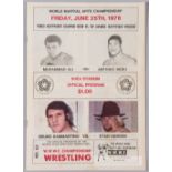 Muhammad Ali v Antonio Inoki 1976 programme, on 25th June at Shea Stadium, 16-page programme,