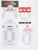 Collection of Manchester United team-sheets/programmes for non-First team matches dating between