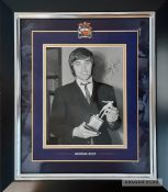 Manchester United and Northern Ireland's George Best signed photograph montage, stylishly framed b &