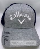 Henrick Stenson (SWE) signed Callaway cap and photo, cap his own sponsor and branding signed in