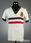 White Scotland Amateur International No.9 jersey circa 1960, neck label for T Alexander & Sons of