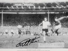 1966 England World Cup winner Geoff Hurst signed photograph, 16 by 12in. signed photograph depicting