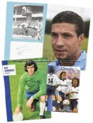 Collection of 21 signed Tottenham Hotspur pictures, photographs, newspaper magazine pictures, etc,