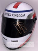 Johnny Herbert (UK) signed half-scale British Grand Prix (Silverstone) F1 helmet, signed on visor in