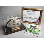 2015 Rugby World Cup Official Gilbert match ball signed by members of the Japan squad v South