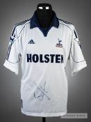 Serhiy Rebrov signed white Tottenham Hotspur No.11 home jersey, season 2000-01, short-sleeved,