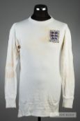 White England Amateur international No.9 jersey late 1960s, by Umbro, long-sleeved, embroidered