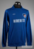 Blue Swindon Town No.1 goalkeepers jersey circa 1983,  by Umbro, long-sleeved, embroidered club