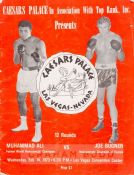 Official programme for the Muhammad Ali v Joe Bugner fight at Caesar's Palac, Las Vegas, 14 February