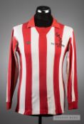 Red and white striped Sunderland No.8 home jersey commemorating the 1973 FA Cup winning season, by