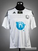 Mateusz Lisiecki white and black Legia Warsaw No.5 jersey v Arsenal in the pre-season friendly at